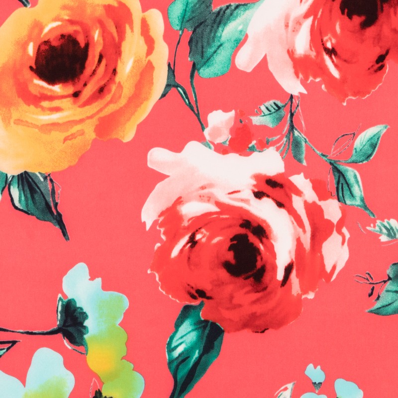 Tissu Biélastique Andalousie Rouge - Ribes y Casals