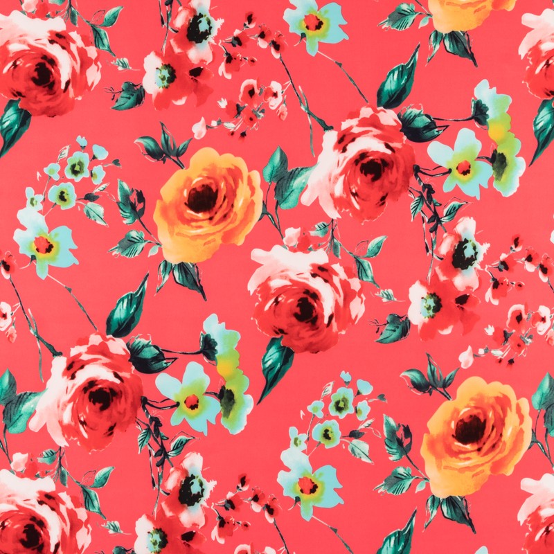 Tissu Biélastique Andalousie Rouge - Ribes y Casals