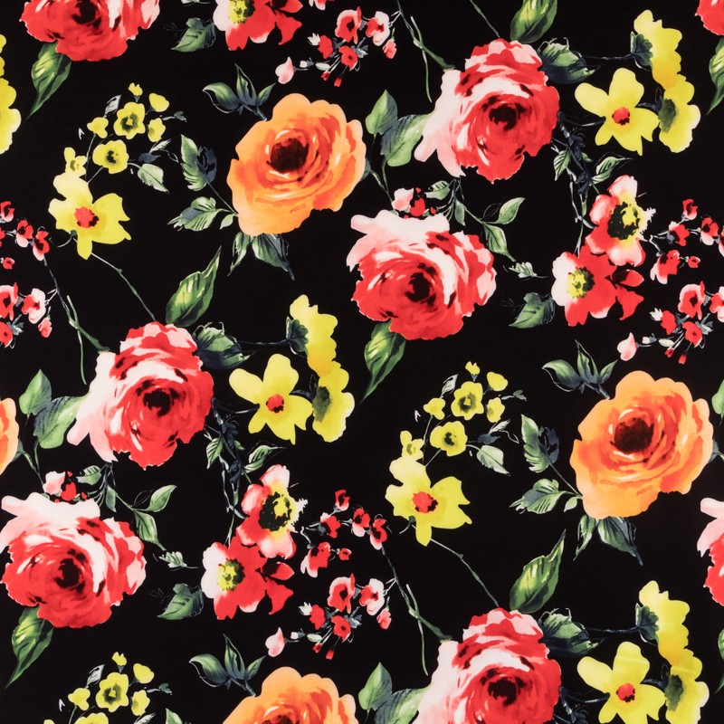 Tissu Biélastique Andalousie Noir - Ribes y Casals