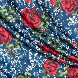 Tissu Biélastique Dentelle Bleu - Ribes y Casals