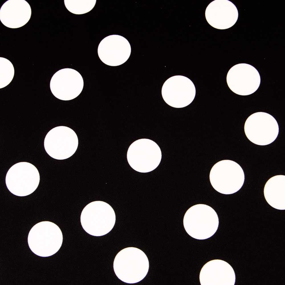 Sergé Biélastique Pois Noir - Ribes y Casals