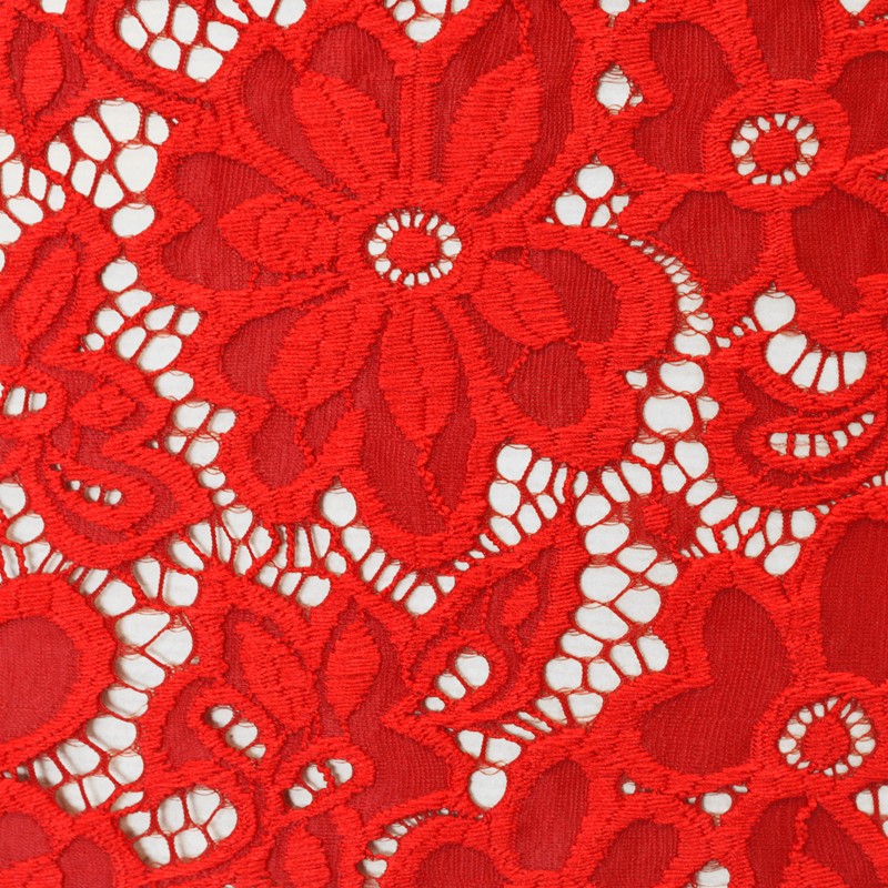 Dentelle Élastique Fleur Rouge - Ribes y Casals