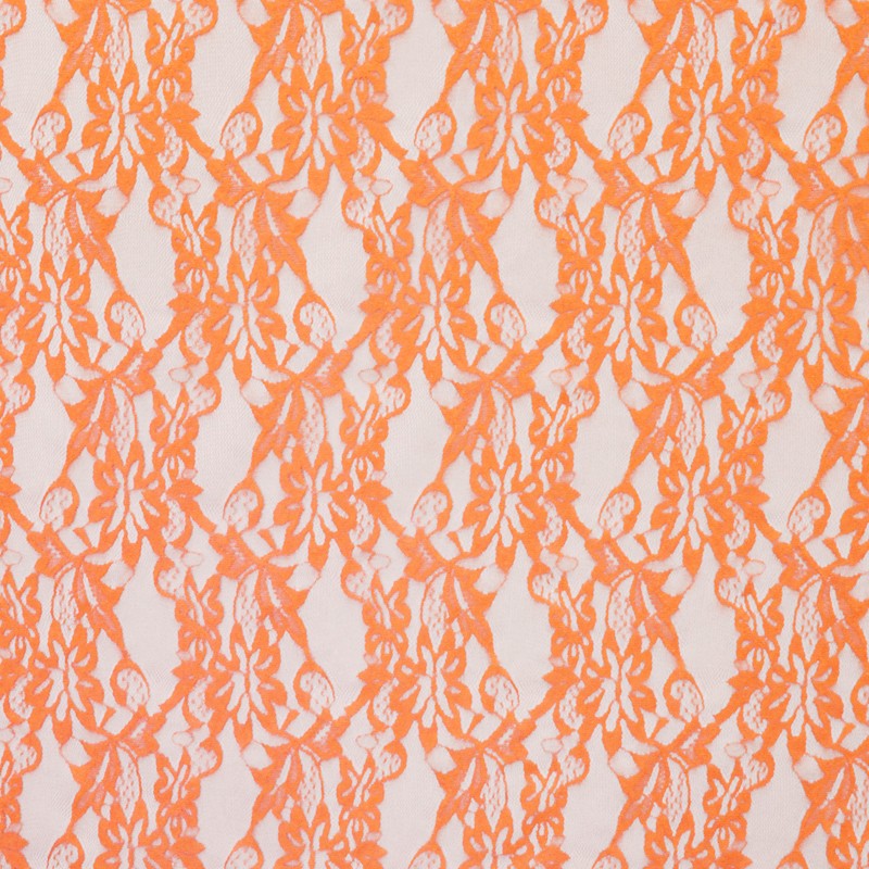 Tissu Dentelle Élastique Orange - Ribes y Casals
