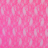 Tissu Dentelle Élastique Rose Fluo - Ribes y Casals