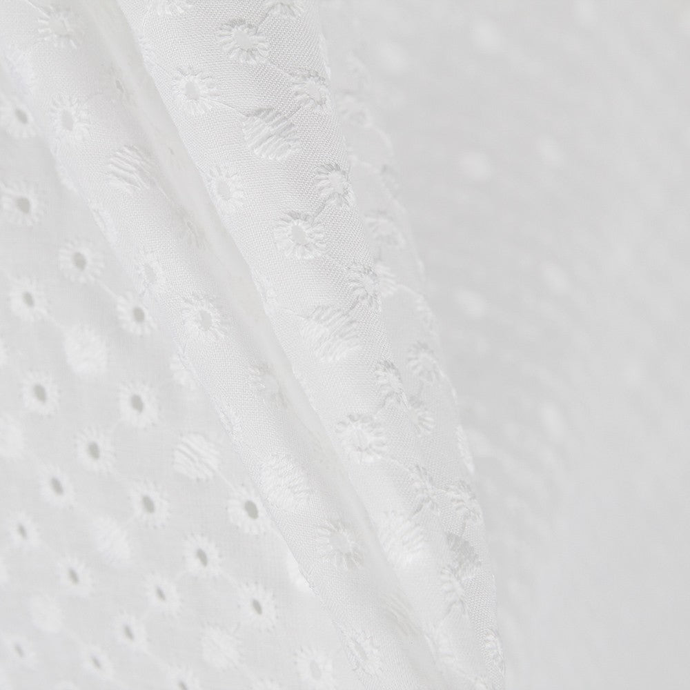 Tissu Broderie Anglaise Sphères Blanc - Ribes y Casals