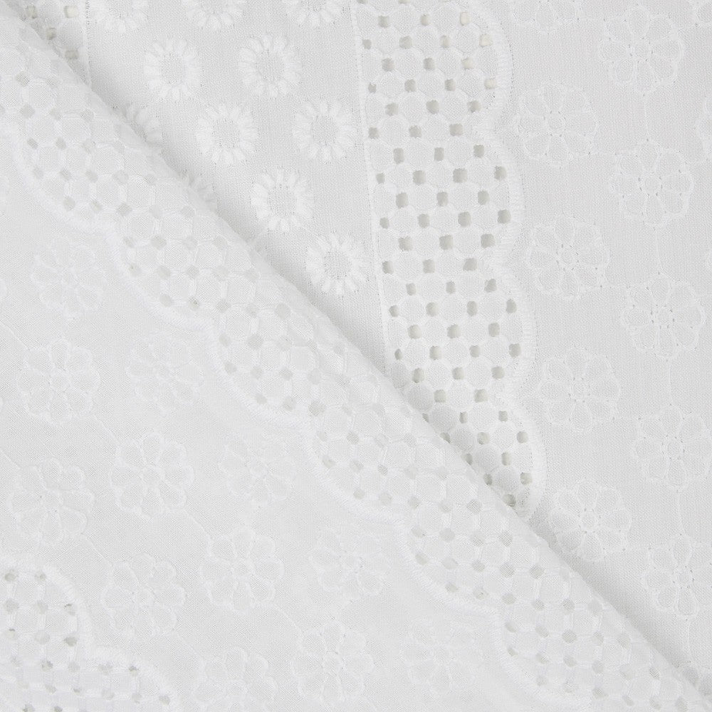 Tissu Broderie Anglaise Naturel Blanc - Ribes y Casals