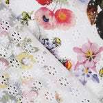 Tissu Broderie Suisse Feuille Blanc - Ribes y Casals