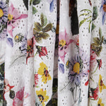 Tissu Broderie Suisse Feuille Blanc - Ribes y Casals