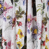 Tissu Broderie Suisse Feuille Blanc - Ribes y Casals