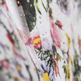 Tissu Broderie Suisse Feuille Blanc - Ribes y Casals