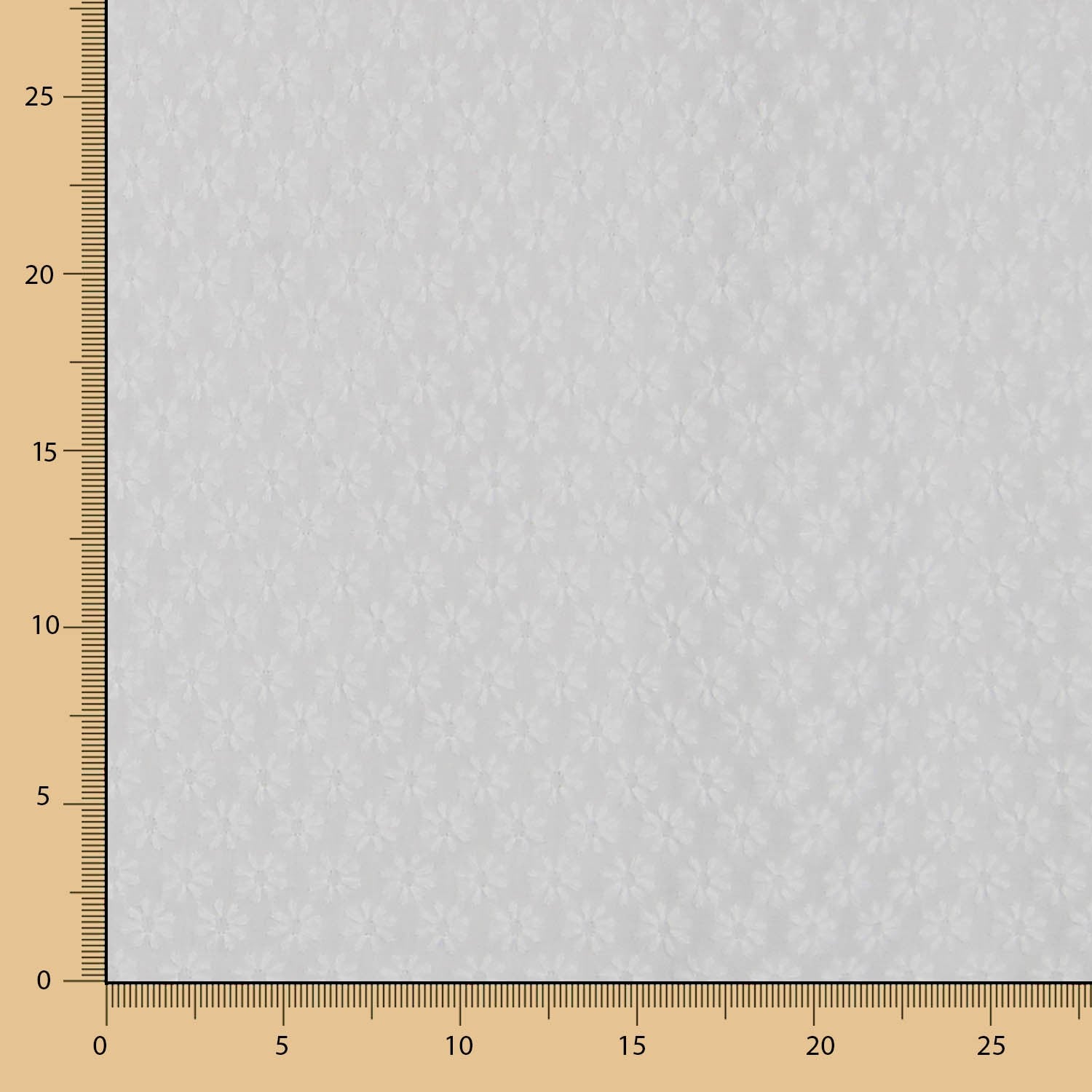 Tissu Broderie Anglaise Blanc Feuilles - Ribes y Casals