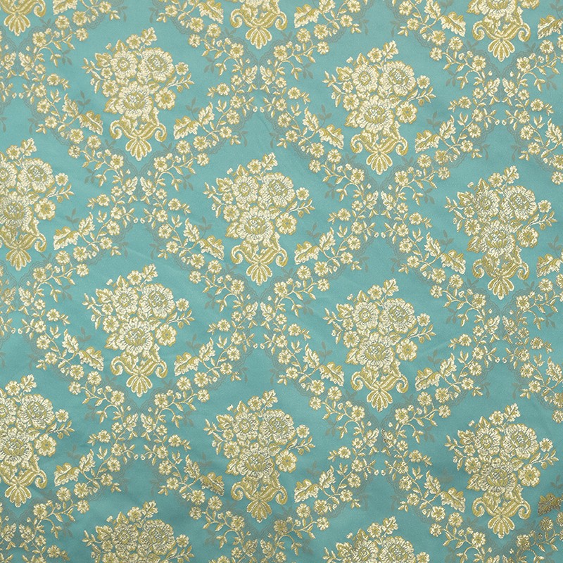 Brocart Lurex Fleur Vert d&#39;Eau - Ribes y Casals