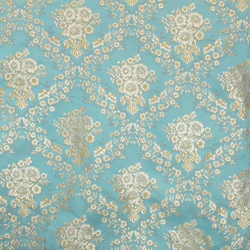 Brocart Lurex Fleur Vert d&#39;Eau - Ribes y Casals