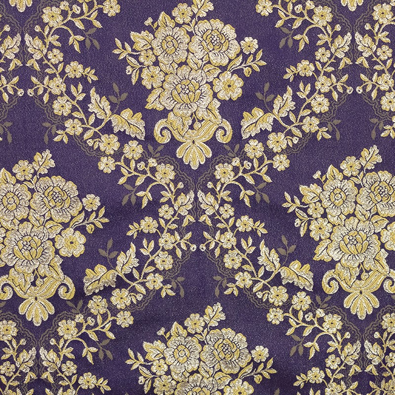 Brocard Lurex Fleur Violet - Ribes y Casals