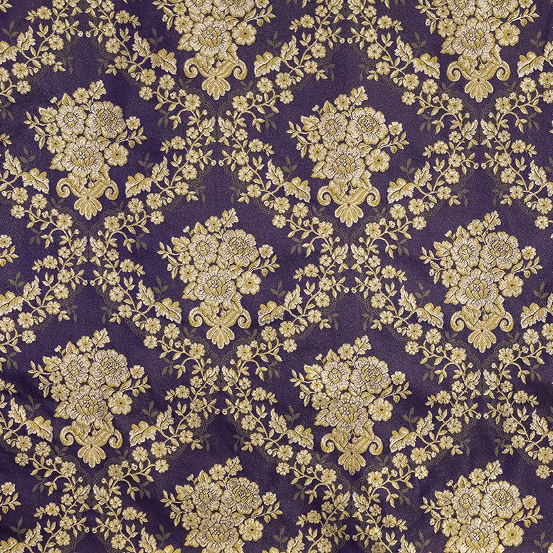 Brocard Lurex Fleur Violet - Ribes y Casals