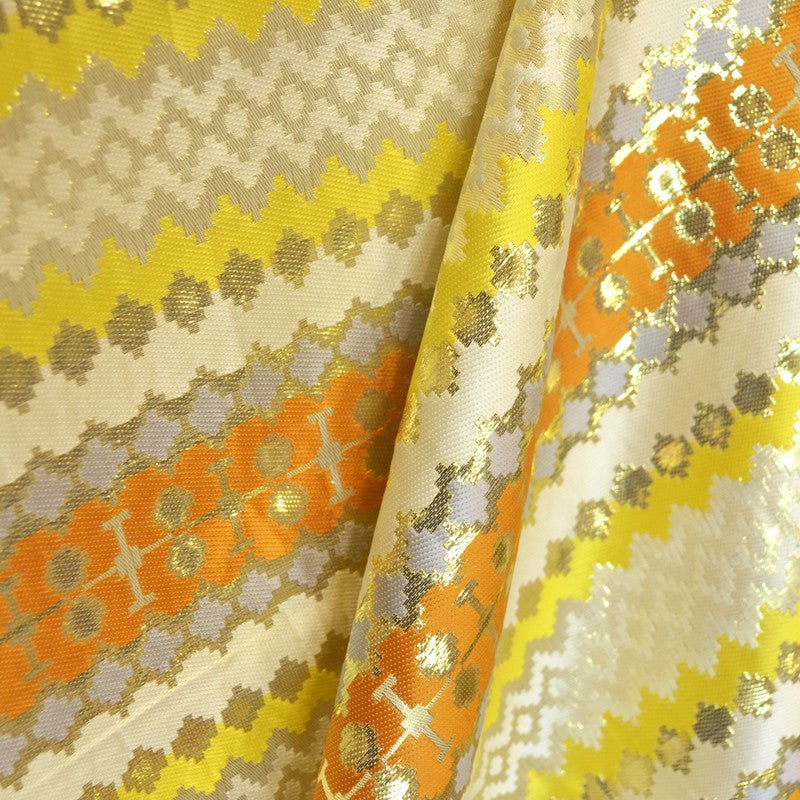 Tissu Brocart Arabe Orange - Ribes y Casals