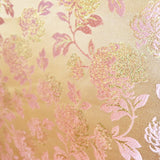 Tissu Brocart Fleur Rose - Ribes y Casals