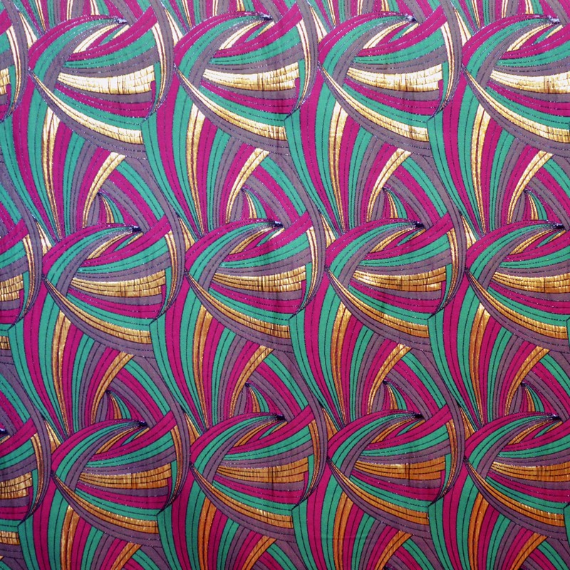 Tissu Brocart Ondes Bordeaux - Ribes y Casals