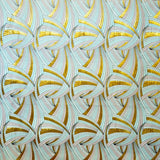 Tissu Brocart Ondes Vert d'Eau - Ribes y Casals