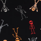 Tissu Squelettes Halloween Noir - Ribes y Casals
