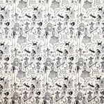 Tissu Squelettes Mexicains Fond Blanc - Ribes y Casals