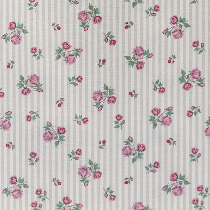 Chemiserie Coton Floral Rayures - Ribes y Casals