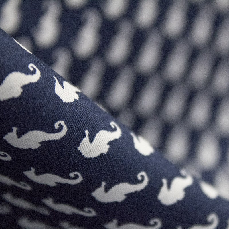 Tissu Chemise Hippocampe Blanc - Ribes y Casals
