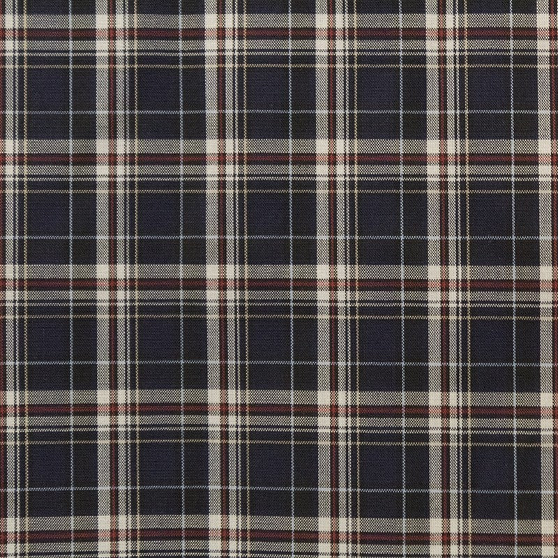 Tissu Chemise à Petits Carreaux Grenat - Ribes y Casals