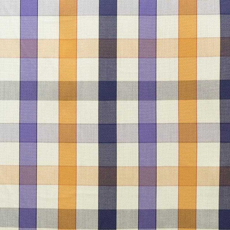 Tissu Chemise à Carreaux Lila Orange - Ribes y Casals