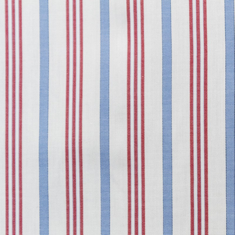 Tissu Chemise Rayures Rouge - Ribes y Casals