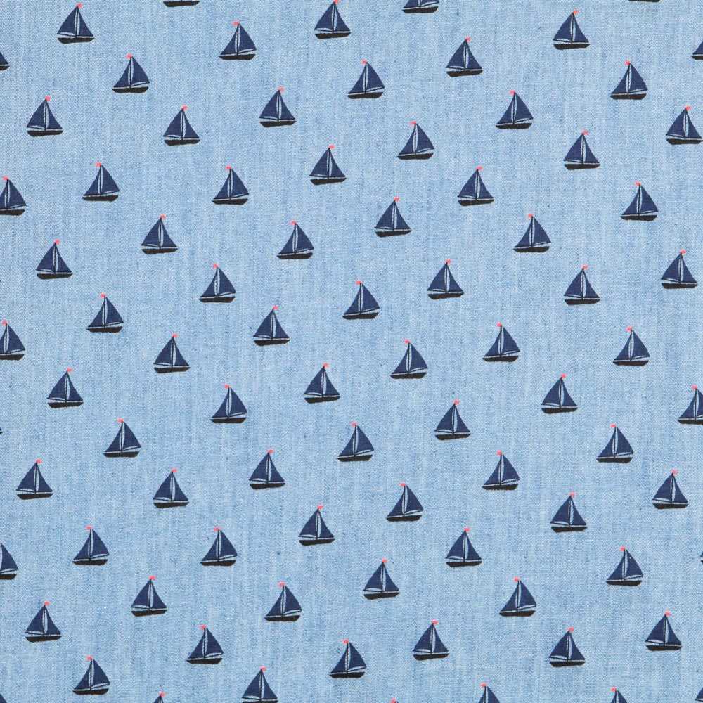 Tissu Chambray Bateaux - Ribes y Casals