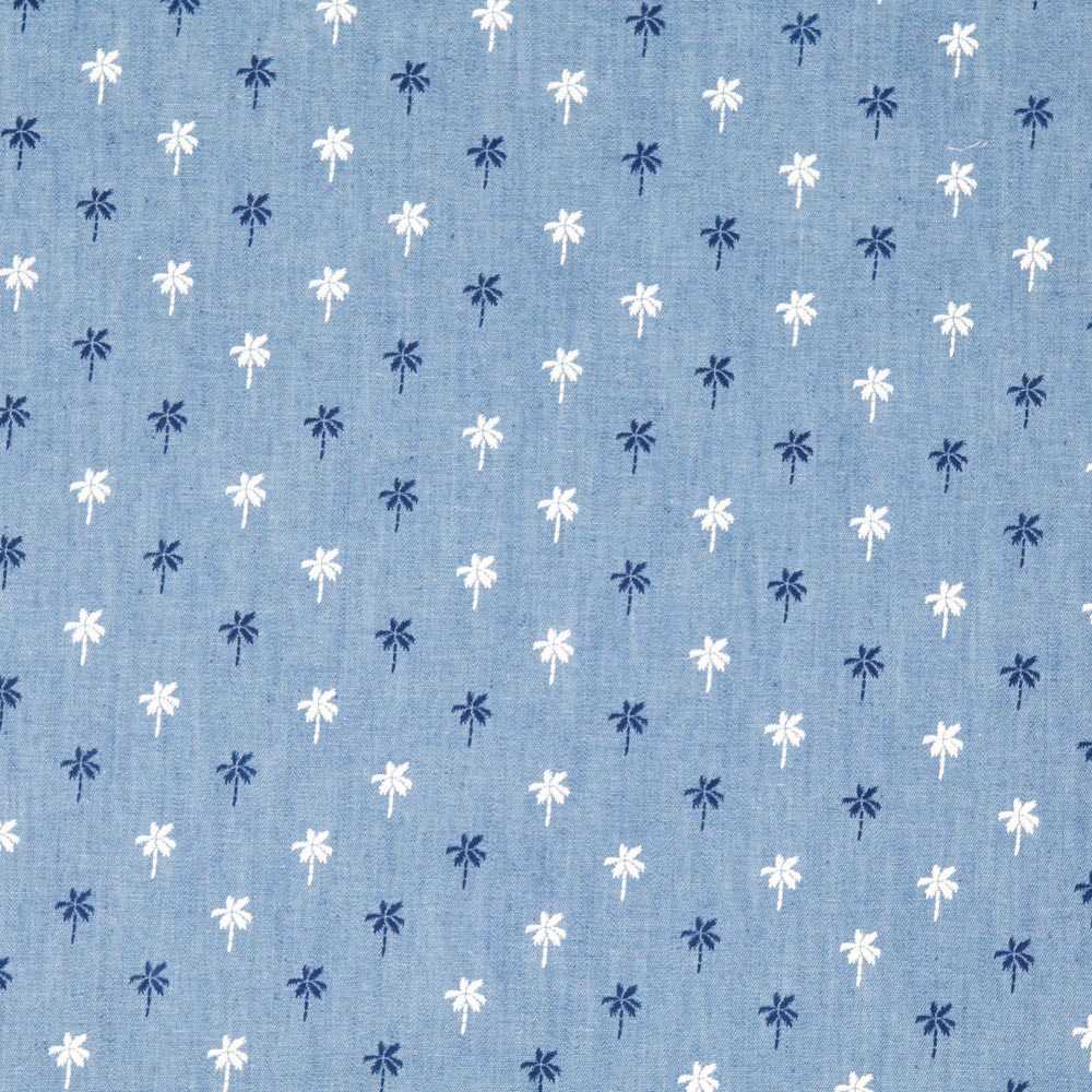 Tissu Chambray Palmier - Ribes y Casals