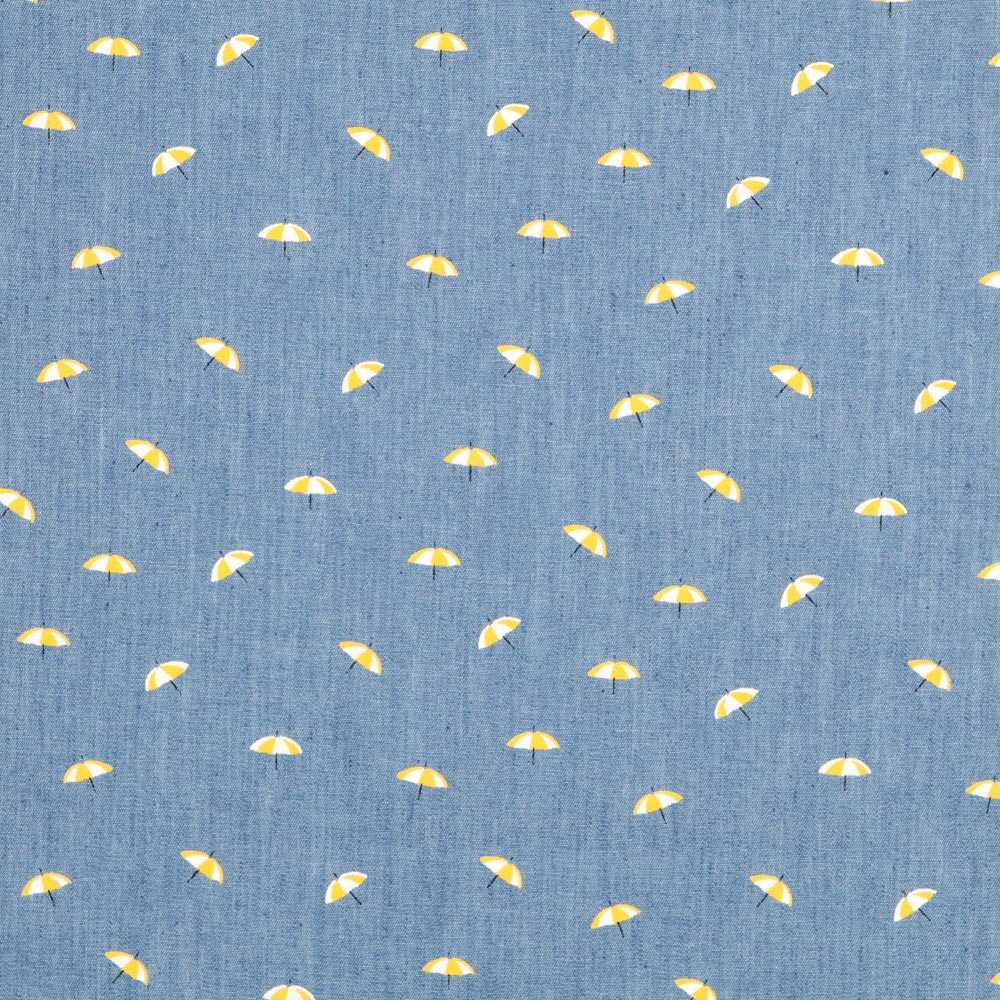 Tissu Chambray Parapluie Jaune - Ribes y Casals