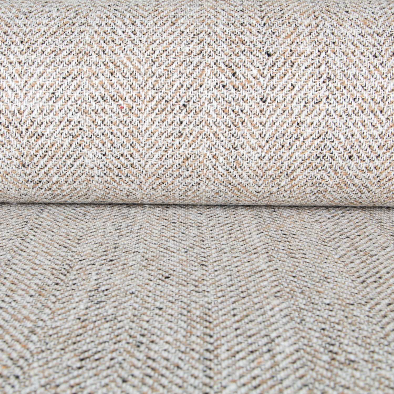 Tissu Cheviot Chevron Camel - Ribes y Casals