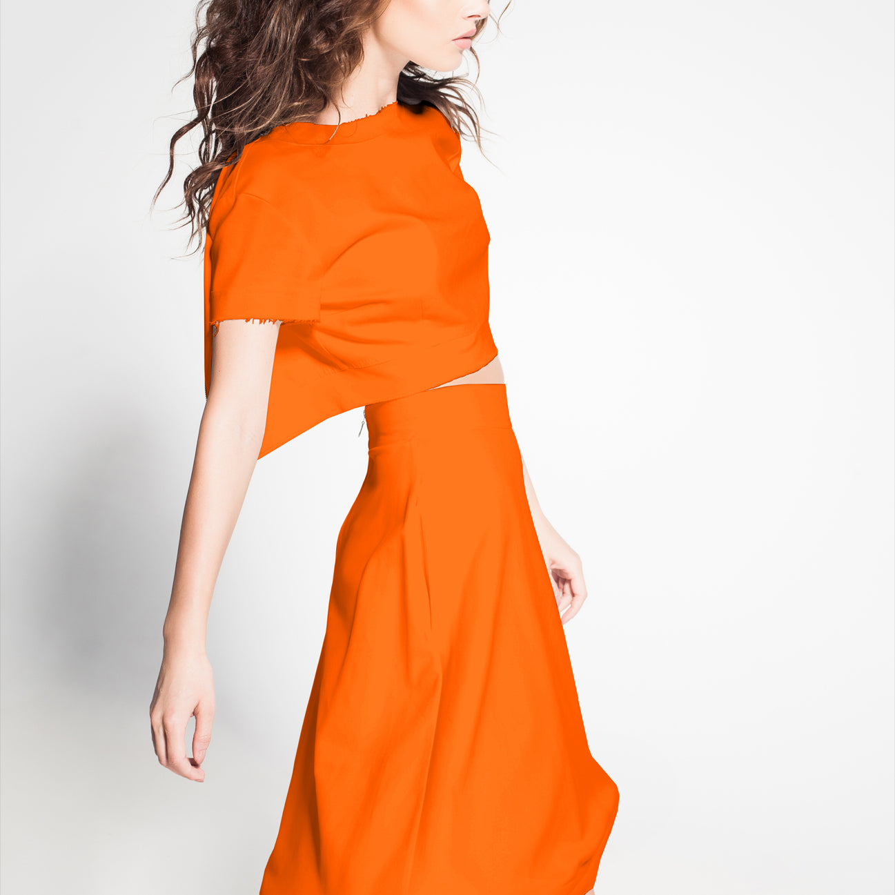 Tissu Crêpe Orange - Ribes y Casals