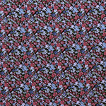 Crêpe Imprimé Bouquet Fond Noir - Ribes y Casals