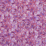 Crêpe Imprimé Cachemire Rouge Licuar - Ribes y Casals