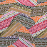 Crêpe Imprimé Ethnique Patchwork Corail - Ribes y Casals