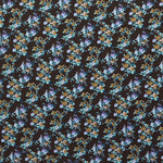 Crêpe Imprimé Fleurs Chocolat - Ribes y Casals