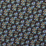 Crêpe Imprimé Fleurs Chocolat - Ribes y Casals