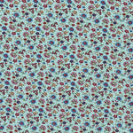 Crêpe Imprimé Petites Fleurs Orientales Vertes - Ribes y Casals