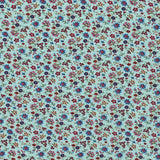 Crêpe Imprimé Petites Fleurs Orientales Vertes - Ribes y Casals