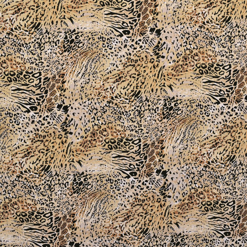 Crêpe Imprimé Léopard Camel - Ribes y Casals