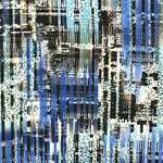 Crêpe Imprimé Rayures Bleu - Ribes y Casals