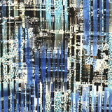 Crêpe Imprimé Rayures Bleu - Ribes y Casals