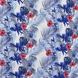 Crêpe Imprimé Tropical Fond Blanc Cassé - Ribes y Casals