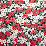 Crepe Fleurs Coquelicot Rouge - Ribes y Casals