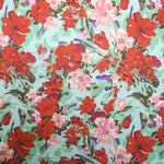 Crepe Fleurs Aquarelle Vert d'Eau - Ribes y Casals