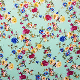 Crepe Fleurs Bouquet Vert d'Eau - Ribes y Casals