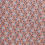 Crêpe Fleurs Fond Terracotta - Ribes y Casals